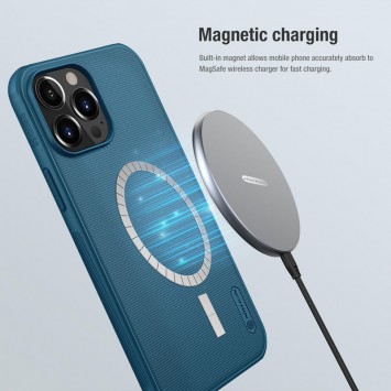 Чохол для Apple iPhone 13 Pro Max - Nillkin Matte Magnetic Pro (Синій / Blue) - Чохли для iPhone 13 Pro Max - зображення 4 
