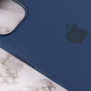 Чохол для Apple iPhone 13 mini (5.4"") - Silicone case (AAA) full with Magsafe and Animation (Синій / Abyss Blue)