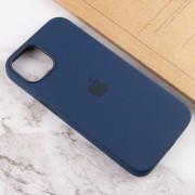 Чехол для Apple iPhone 13 mini (5.4"") - Silicone case (AAA) full with Magsafe and Animation (Синий / Abyss Blue)