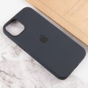 Чехол для Apple iPhone 13 mini (5.4"") - Silicone case (AAA) full with Magsafe and Animation (Черный / Midnight)