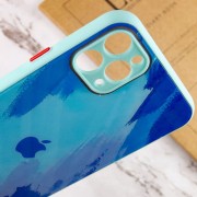 Чехол для Apple iPhone 11 Pro (5.8"") - TPU+Glass Impasto abstract (Blue)