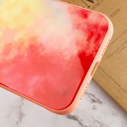 Чохол TPU+Glass Impasto abstract для Apple iPhone 12 (6.1"") (Red yellow)