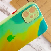 Чехол TPU+Glass Impasto abstract для Apple iPhone 12 (6.1"") (Yellow green)