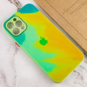 Чохол Apple iPhone 12 Pro Max (6.7"") - TPU+Glass Impasto abstract (Yellow green)