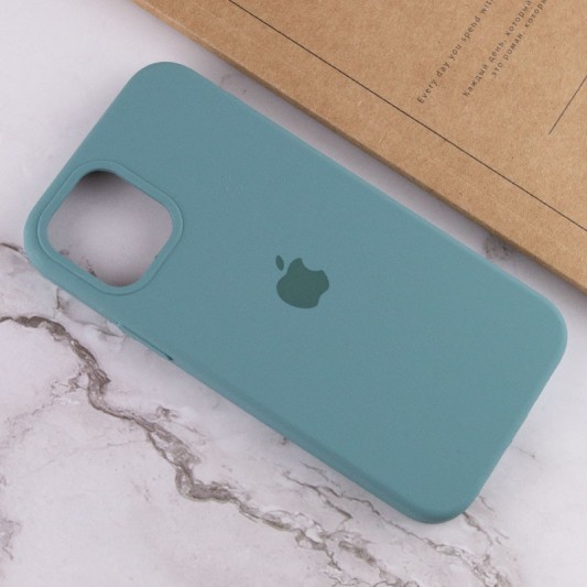 Чохол для Apple iPhone 12 Pro/12 (6.1"") - Silicone Case Full Protective (AA) (Зелений / Light cactus) - зображення 3 