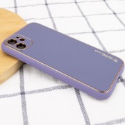 Шкіряний чохол для Apple iPhone 12 (6.1"") - Xshield (Сірий / Lavender Gray)