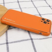 Кожаный чехол для Apple iPhone 12 Pro Max - Xshield (Оранжевый / Apricot)