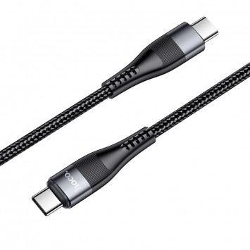 Дата кабель Hoco U99 "Vortex" Type-C to Type-C 100W (2m) (Чорний) - Type-C кабелі - зображення 4 