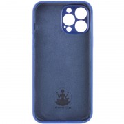 Чохол Apple iPhone 12 Pro (6.1"") - Silicone Case Lakshmi Square Full Camera (Синій / Deep navy)