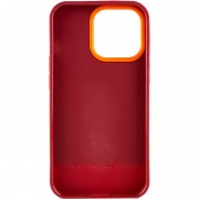 Чехол для Apple iPhone 13 Pro Max - TPU+PC Bichromatic (Brown burgundy / Orange)