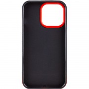 Чехол для Apple iPhone 13 Pro Max - TPU+PC Bichromatic (Black / Red)