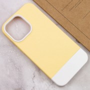 Чехол для Apple iPhone 13 Pro Max - TPU+PC Bichromatic (Creamy-yellow / White)