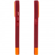 Чохол для Apple iPhone 13 - TPU+PC Bichromatic (Brown burgundy / Orange)