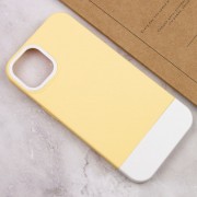 Чехол для Apple iPhone 13 - TPU+PC Bichromatic (Creamy-yellow / White)