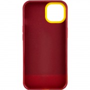 Чохол Apple iPhone 12 Pro Max - TPU+PC Bichromatic (Brown burgundy / Yellow)
