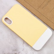 Чохол TPU+PC Bichromatic для iPhone XR (6.1"") (Creamy-yellow / White)