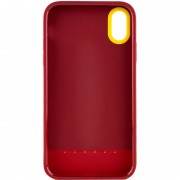 Чехол TPU+PC Bichromatic для Apple iPhone X / XS (5.8"") (Brown burgundy / Yellow)
