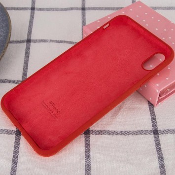 Чохол для iPhone X (5.8"") / XS (5.8"") - Silicone Case Full Protective (AA) (Червоний / Dark Red) - Чохли для iPhone X - зображення 2 