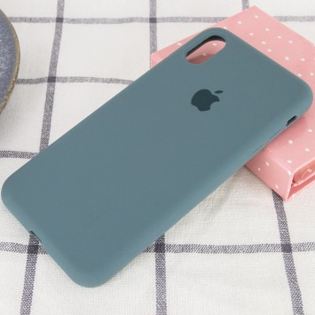 Чехол для iPhone X (5.8"") / XS (5.8"") - Silicone Case Full Protective (AA) (Зеленый / Pine green) - Чехлы для iPhone X - изображение 1