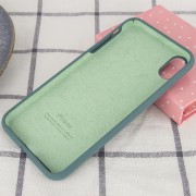 Чехол для iPhone X (5.8"") / XS (5.8"") - Silicone Case Full Protective (AA) (Зеленый / Pine green)