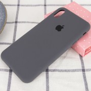 Чехол для Apple iPhone XS Max (6.5"") - Silicone Case Full Protective (AA) (Серый / Dark Grey)