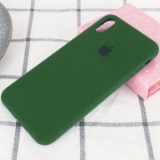 Чехол для Apple iPhone XS Max (6.5"") - Silicone Case Full Protective (AA) (Зеленый / Army green)