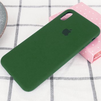 Чохол Apple iPhone XS Max (6.5"") - Silicone Case Full Protective (AA) (Зелений / Army green) - зображення 1 