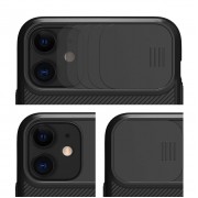 Карбонова накладка для Apple iPhone 11 (6.1"") (шторка на камеру) - Nillkin Camshield (Чорний/Black)