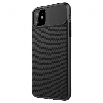 Карбонова накладка для Apple iPhone 11 (6.1"") (шторка на камеру) - Nillkin Camshield (Чорний/Black) - Чохли для iPhone 11 - зображення 3 