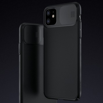 Карбоновая накладка для Apple iPhone 11 (6.1"") (шторка на камеру) - Nillkin Camshield (Черный / Black) - Чехлы для iPhone 11 - изображение 4