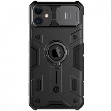 Черный TPU+PC чехол Nillkin CamShield Armor для iPhone 11 с шторкой на камеру