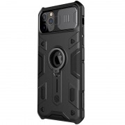 TPU+PC чехол для Apple iPhone 11 Pro Max (6.5"") - Nillkin CamShield Armor (шторка на камеру) (Черный)