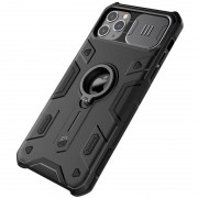TPU+PC чохол для Apple iPhone 11 Pro Max (6.5"") - Nillkin CamShield Armor (шторка на камеру) (Чорний)