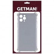 TPU чехол для iPhone 11 Pro (5.8"") - GETMAN Ease logo усиленные углы (Серый (прозрачный))