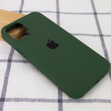 Чехол для Apple iPhone 12 Pro / 12 (6.1"") - Silicone Case Full Protective (AA) (Зеленый / Army green) - Чехлы для iPhone 12 - изображение 1
