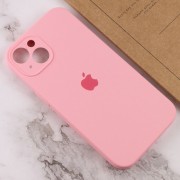 Чохол для Apple iPhone 13 mini (5.4"") - Silicone Case Full Camera Protective (AA) (Рожевий / Light pink)