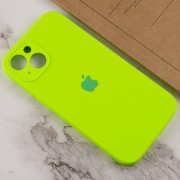 Чехол для Apple iPhone 13 mini (5.4"") - Silicone Case Full Camera Protective (AA) (Салатовый / Neon green)