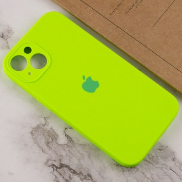 Чохол Apple iPhone 13 mini (5.4"") - Silicone Case Full Camera Protective (AA) (Салатовий / Neon green) - Чохли для iPhone 13 mini - зображення 3 