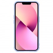 Шкіряна накладка для Apple iPhone 13 (6.1"") - Nillkin Camshield Leather (шторка на камеру) (Бузовий / Purple)