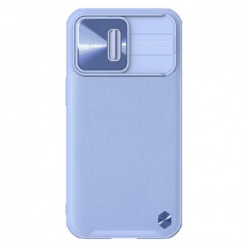 Шкіряна накладка для iPhone 13 Pro - Nillkin Camshield Leather (шторка на камеру) (Бузковий / Purple) - Чохли для iPhone 13 Pro - зображення 1 