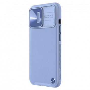 Шкіряна накладка для iPhone 13 Pro Max - Nillkin Camshield Leather (шторка на камеру) (Бузовий / Purple) - Чохли для iPhone 13 Pro Max - зображення 2 