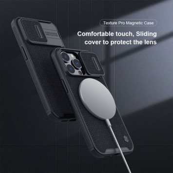 TPU+PC чехол для Apple iPhone 13 Pro Max (6.7"") - Nillkin Textured Pro Magnetic (Черный) - Чехлы для iPhone 13 Pro Max - изображение 6