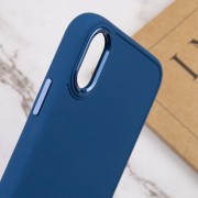 TPU чохол для Apple iPhone XS Max (6.5"") - Bonbon Metal Style (Синій / Denim Blue)