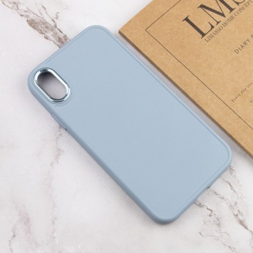 TPU чохол для Apple iPhone XS Max (6.5"") - Bonbon Metal Style (Блакитний / Mist blue) - зображення 3 