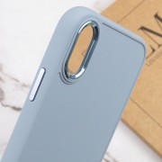 TPU чехол для Apple iPhone XS Max (6.5"") - Bonbon Metal Style (Голубой / Mist blue)