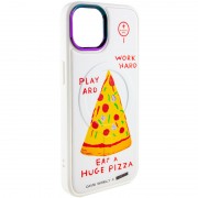 TPU+PC чехол для Apple iPhone 13 (6.1"") - Funny pictures with MagSafe (Pizza)
