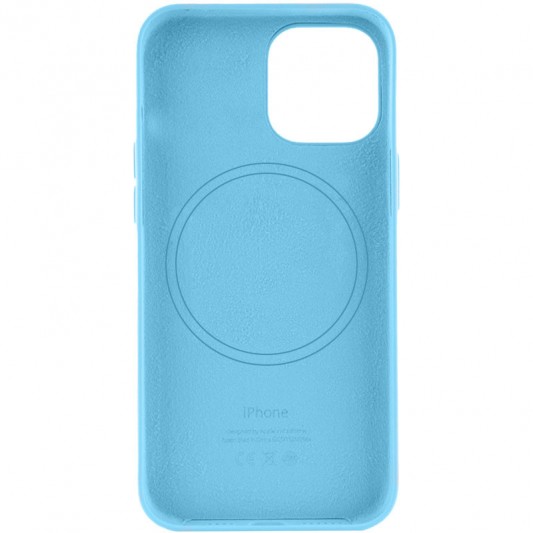 Шкіряний чохол для Apple iPhone 13 (6.1"") - Leather Case (AA) with MagSafe (Blue) - зображення 1 