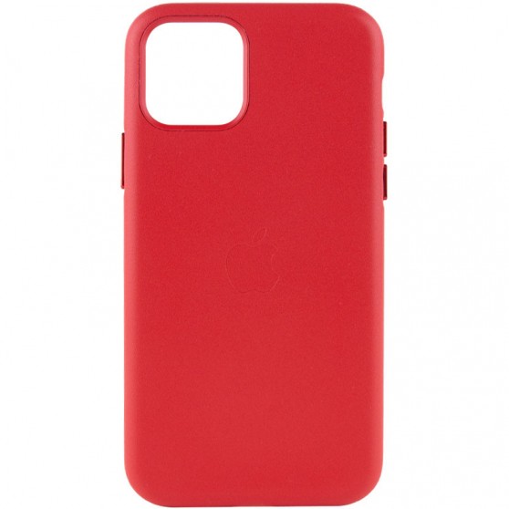 Кожаный чехол для Apple iPhone 11 (6.1"") - Leather Case (AA Plus) Crimson