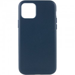 Кожаный чехол для iPhone 11 - Leather Case (AA Plus) Indigo Blue