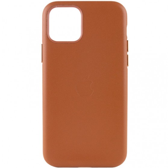 Шкіряний чохол для Apple iPhone 11 (6.1"") - Leather Case (AA Plus) Saddle Brown